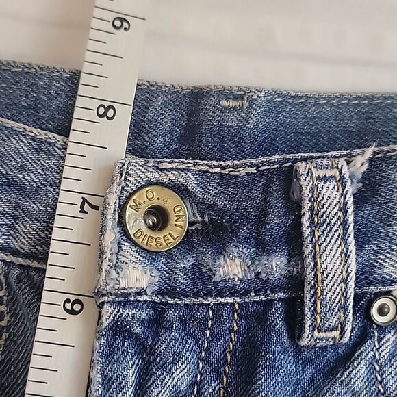 Diesel Doozy 0071J Jeans Blue Denim Distressed Size 28" X 32" - Picture 14 of 15